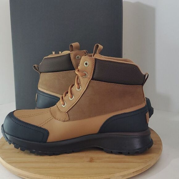 UGG Emmett Waterproof Leather Duckboot Chestnut Men's Size 10 NIB - Picture 7 of 13